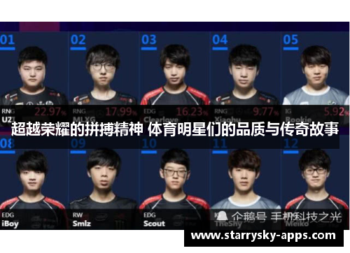 超越荣耀的拼搏精神 体育明星们的品质与传奇故事